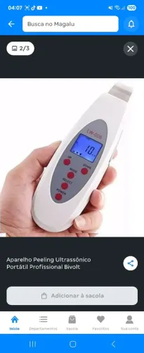 APARELHO PEELING ULTRASÔNICO PROFISSIONAL COM TELA LCD