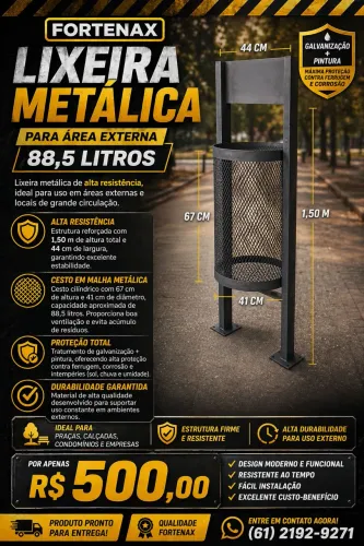 Lixeira Metálica