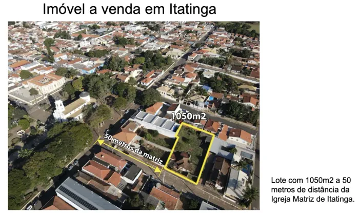 Lote/Terreno para venda possui 1050 metros quadrados em Centro - Itatinga - SP