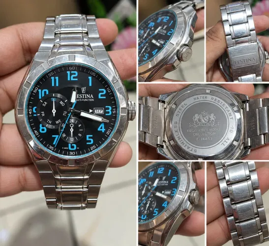 Relógio Festina Masculino Original - Multifunction - Aço - 10 ATM