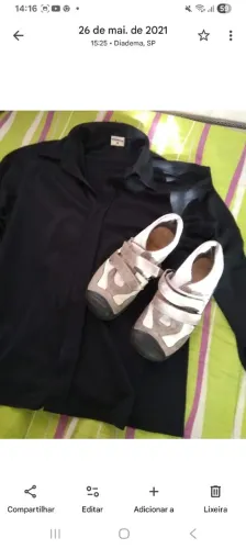 Camisa M e sapatenis kelf 38
