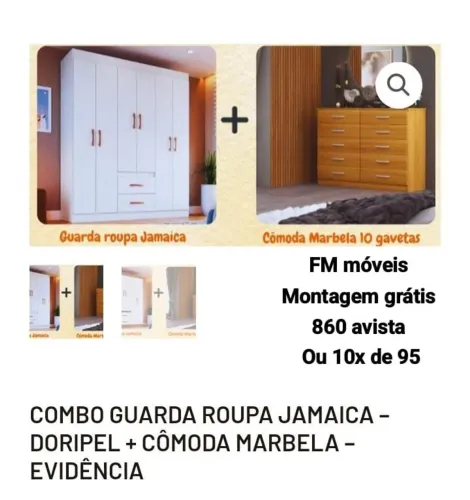 Combo Guarda roupa + comoda