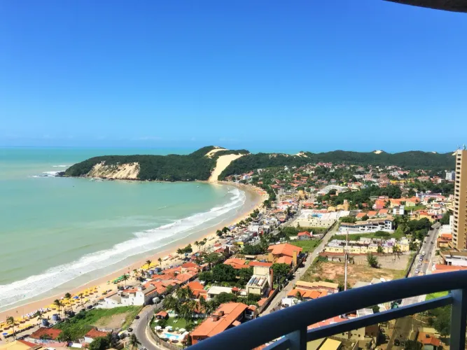 Apartamento Temporada com vista panorâmica da Praia de Ponta Negra