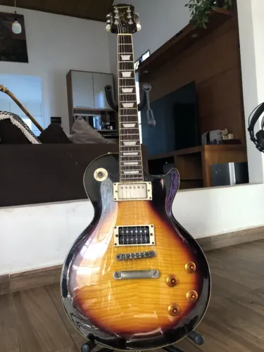 Guitarra Les Paul Epiphone Standard 2013 com captador Brownstone Malagolli