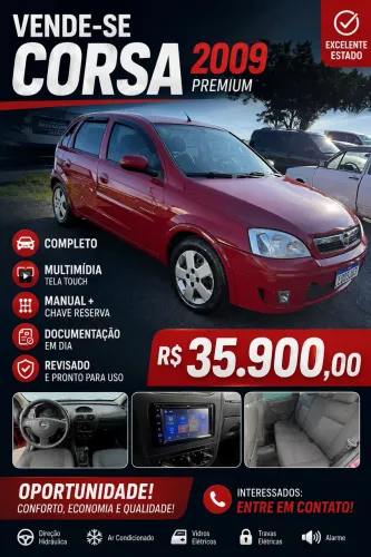 Chevrolet Corsa Hat. Premium 1.4 8V Econoflex 5P 2009