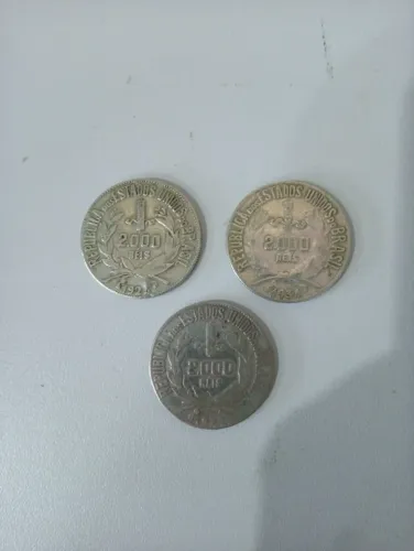 Lote 2000 reis de prata 