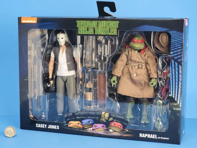 Raphael Tartarugas Ninja TMNT Casey Jones Figura 2-pack