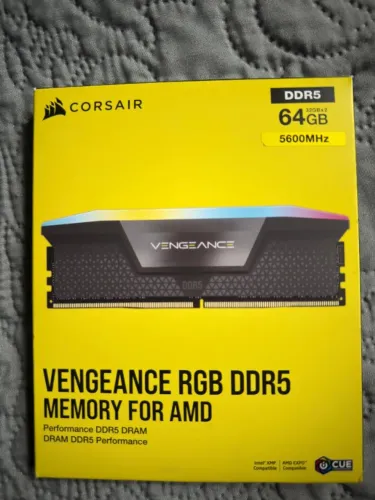 Memória RAM Corsair Vengeance, RGB, 64GB (2X32GB), 5600MHz, DDR5