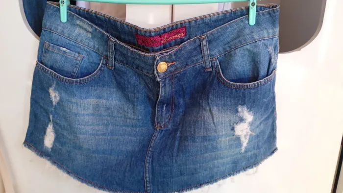 Mini saia jeans tam 42