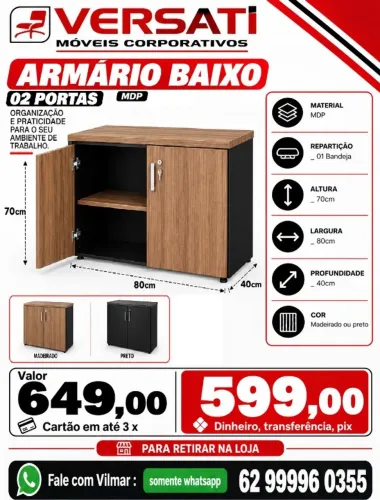 Armario baixo pra escritorio ( novo )