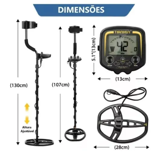 Detector de metais tiaxum 850