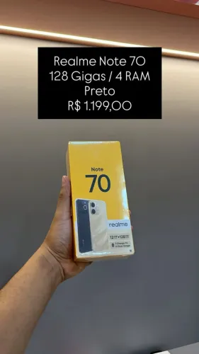 Realme Note 70 128GB / 4RAM / Preto / Novo Lacrado - Loja Fisica