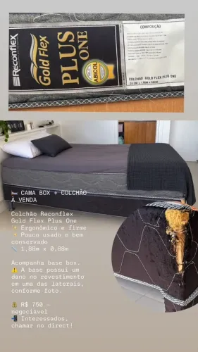 CAMA SOLTEIRO + COLCHÃO ERGONOMICO 