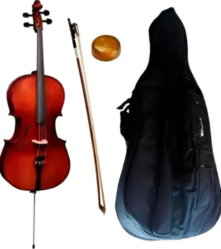 violoncelo eagle CE 300 4/4 novo ajustado maciço envelhecido bag luxo acolchoada e arco