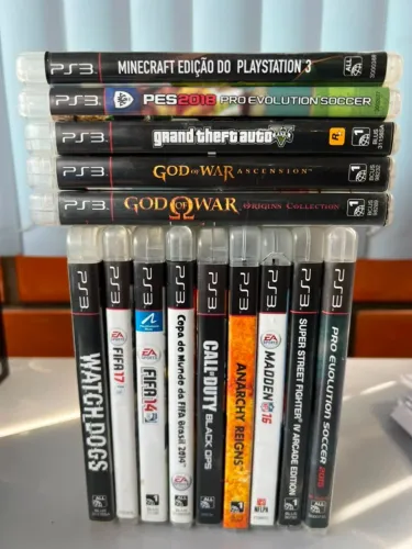 Lote de 14 Jogos PS3 - God of War, Minecraft, GTA V e muitos outros - Envio OLX