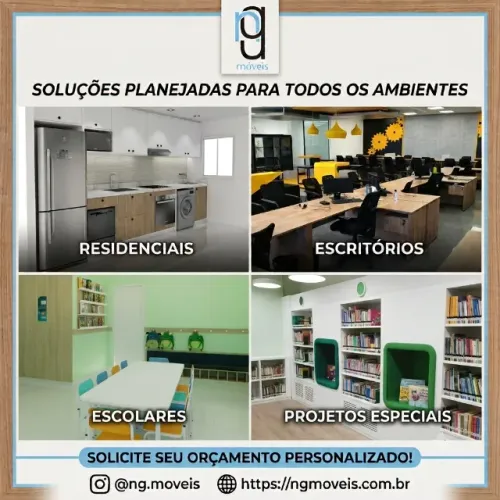 Moveis planejados - sob medida, escolares, escritório e projetos especiais.