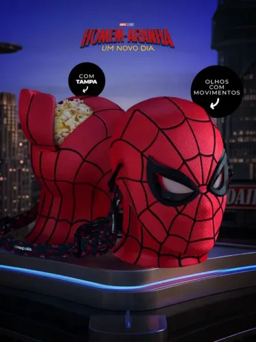 Balde de Pipoca Homem-Aranha: Um Novo Dia - Edição Especial Cinépolis | Colecionador