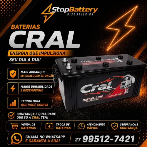 Bateria caminhão 180AH cca 1050 nova