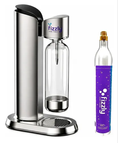 Máquina Para Fazer Água C/ Gás Fizzly Elegance 100% Aço Inox