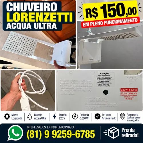 Chuveiro Lorenzetti Acqua Ultra Branco