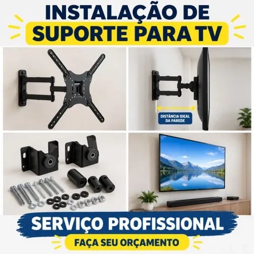 Instalação de suportes para Tv| na parede ou Painel 