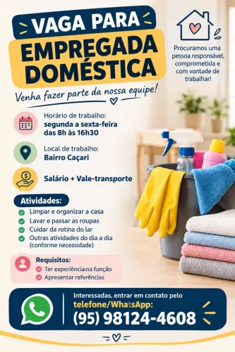 Vaga para empregada doméstica 