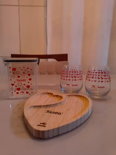 Kit pote,petisqueira e 2 copos