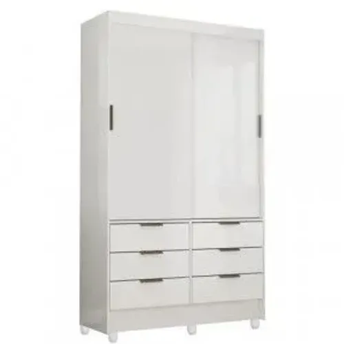 Guarda roupa solteiro africa com portas de correr (dividmos em ate 10x sem juros)