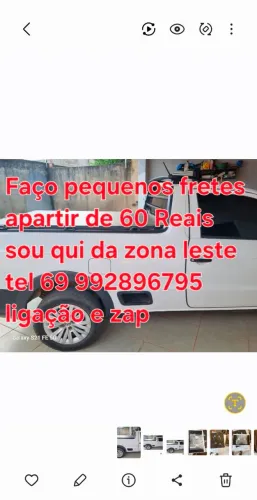 Faço pequenos fretes apartir de 60 reais