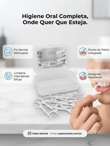 Caixa com 50 fios dental