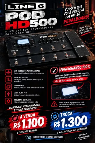 Vendo pedaleira POD hd 500