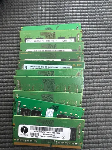 Lote com 10 memórias ram ddr4 4gb