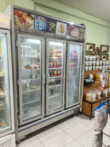 Expositor refrigerado gelo par 3 portas
