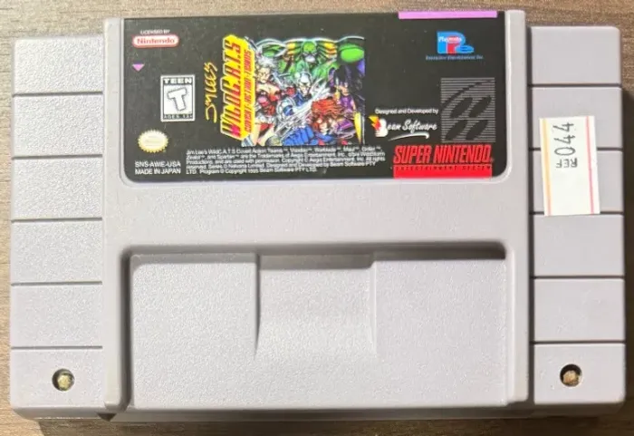 Wild C.A.T.S. Original SNES Super Nintendo Relabel Frontal