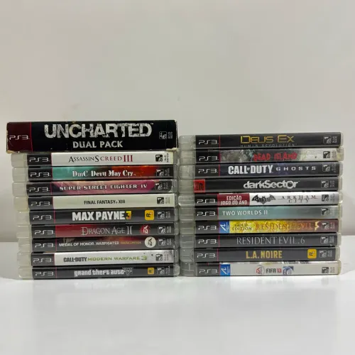 LOTÃO PS3 ORIGINAL - GTA V, RED DEAD, GOD OF WAR, COD, RESIDENT EVIL E MUITO MAIS