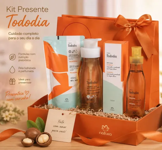 Kit hidratante e bory splash Macadamia