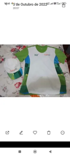 Camiseta e boné 361. Tam M. Eventos teste Olimpíadas 2016