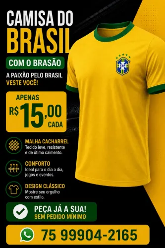 Camisa do Brasil em cacharrel premium