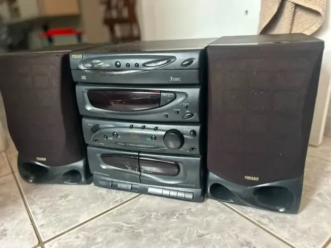 Mini System Philco PMI-700-CK Vintage - 3 CDs, Duplo Deck, Completo e Funcionando