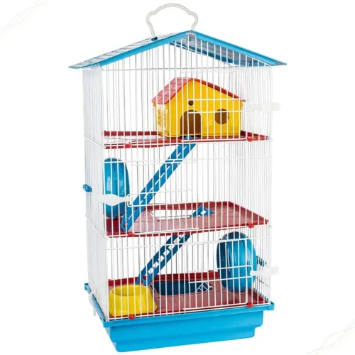 Gaiola Hamster 3 Andares Teto Plástico Conforto Jel Plast
