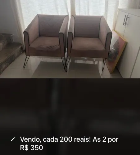Poltronas acolchoadas