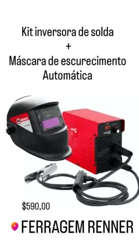 Inversor de solda digital eletrodo, 120A 220V mais máscara de escurecimento automático
