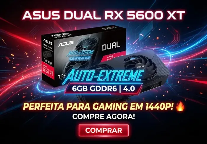 Placa De Vídeo Amd Asus Dual Radeon Rx 5600 Xt 6gb, PERFEITA