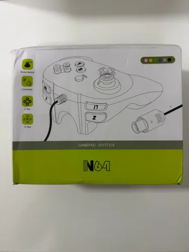 Controle para Nintendo 64 (N64) com Fio - Formato Ergonômico