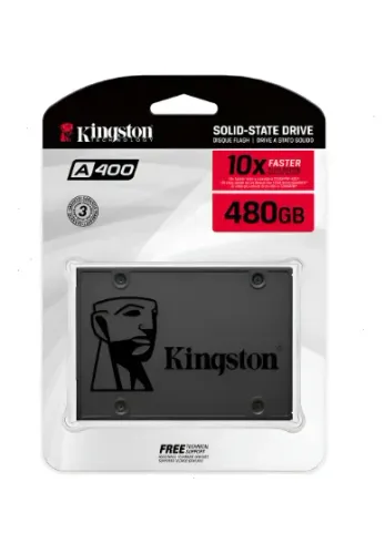 Ssd Sata 3.0 (6gb/s) 480gb Interno Kingston A400 Sa400s37/480g Leitura Até 500mb/s Usado 