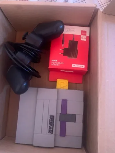 Game Retrô Mini Super Snes + 1 controle + todos os jogos do super Nintendo 