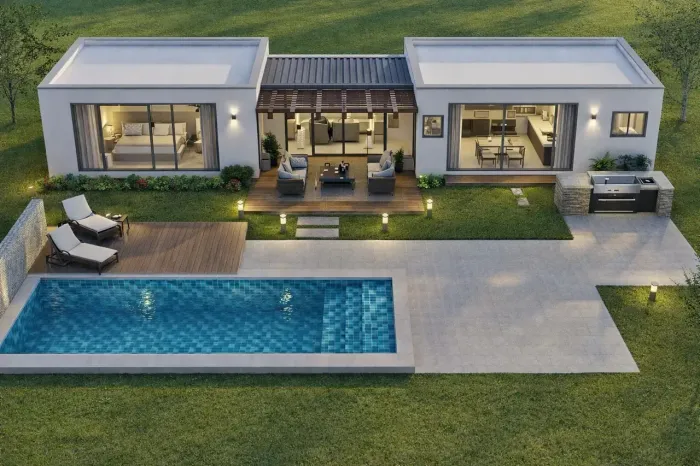 Casa modular completa com piscina por um valor que você não acredita