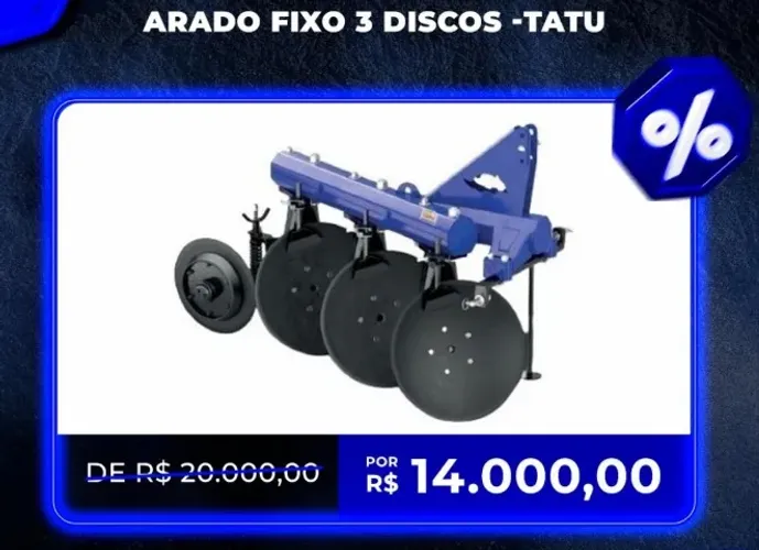 ARADO FIXO 3 DISCOS - TATU