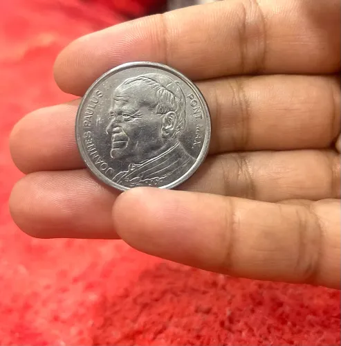 moeda medalha comemorativa da visita do Papa João II