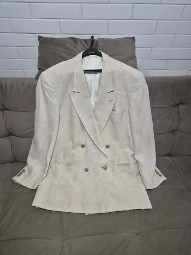 blazer / paletó masculino linho bege